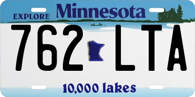 MN license plate 762LTA