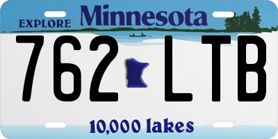 MN license plate 762LTB
