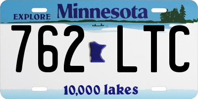 MN license plate 762LTC