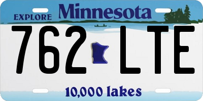 MN license plate 762LTE