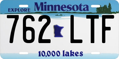 MN license plate 762LTF