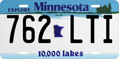 MN license plate 762LTI