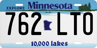 MN license plate 762LTO