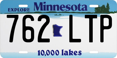 MN license plate 762LTP