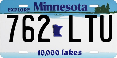 MN license plate 762LTU