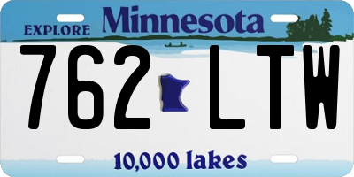 MN license plate 762LTW
