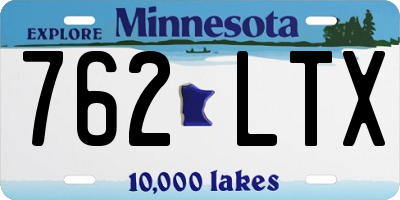 MN license plate 762LTX