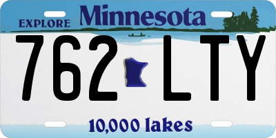 MN license plate 762LTY