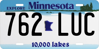 MN license plate 762LUC