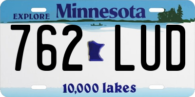 MN license plate 762LUD