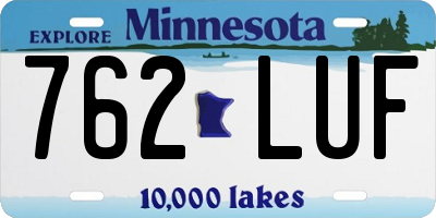 MN license plate 762LUF