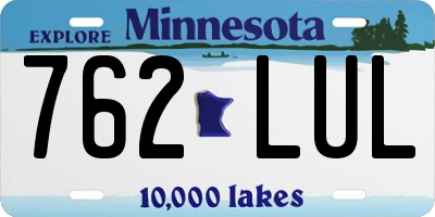 MN license plate 762LUL