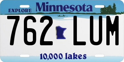 MN license plate 762LUM