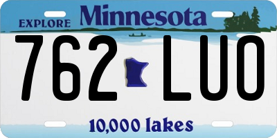 MN license plate 762LUO