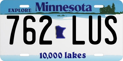 MN license plate 762LUS