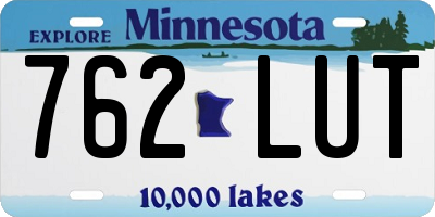 MN license plate 762LUT