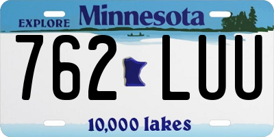 MN license plate 762LUU