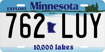 MN license plate 762LUY