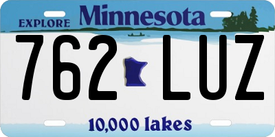 MN license plate 762LUZ