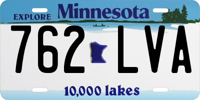 MN license plate 762LVA