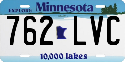 MN license plate 762LVC