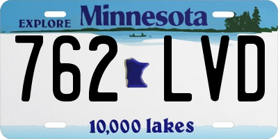 MN license plate 762LVD