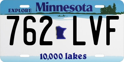 MN license plate 762LVF