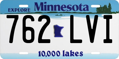 MN license plate 762LVI
