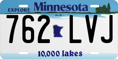 MN license plate 762LVJ
