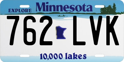 MN license plate 762LVK