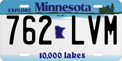 MN license plate 762LVM