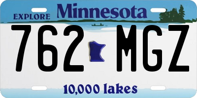 MN license plate 762MGZ