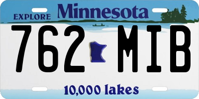 MN license plate 762MIB