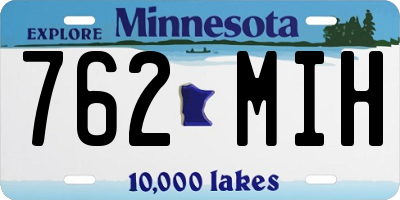MN license plate 762MIH