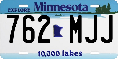 MN license plate 762MJJ