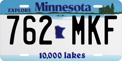 MN license plate 762MKF