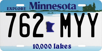 MN license plate 762MYY