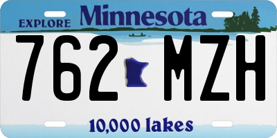 MN license plate 762MZH