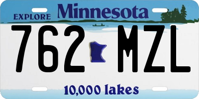MN license plate 762MZL