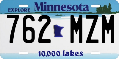 MN license plate 762MZM