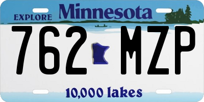 MN license plate 762MZP