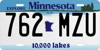 MN license plate 762MZU