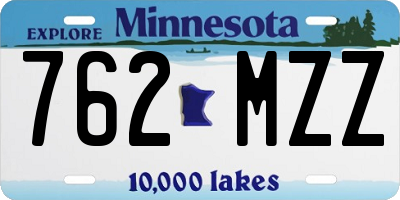 MN license plate 762MZZ