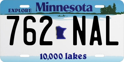MN license plate 762NAL