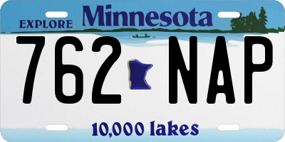 MN license plate 762NAP