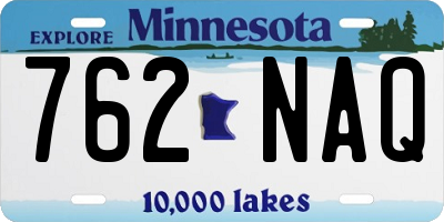 MN license plate 762NAQ