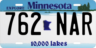 MN license plate 762NAR