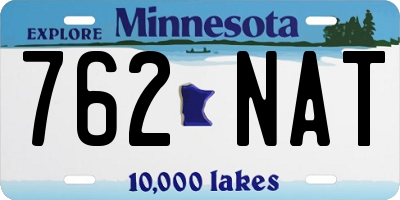 MN license plate 762NAT