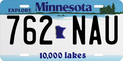 MN license plate 762NAU