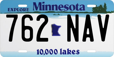 MN license plate 762NAV
